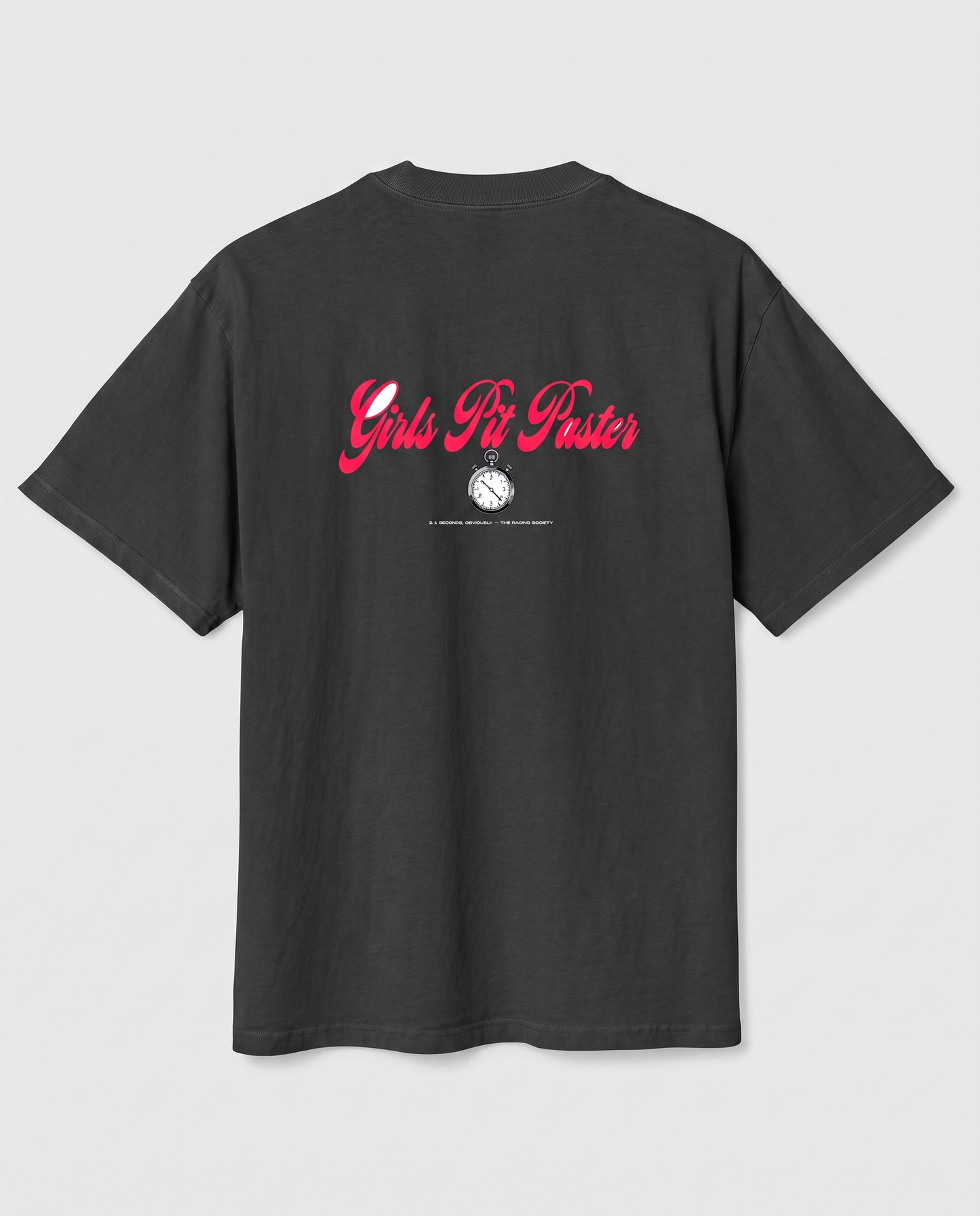 Girls Pit Faster — back flat, Faded Black