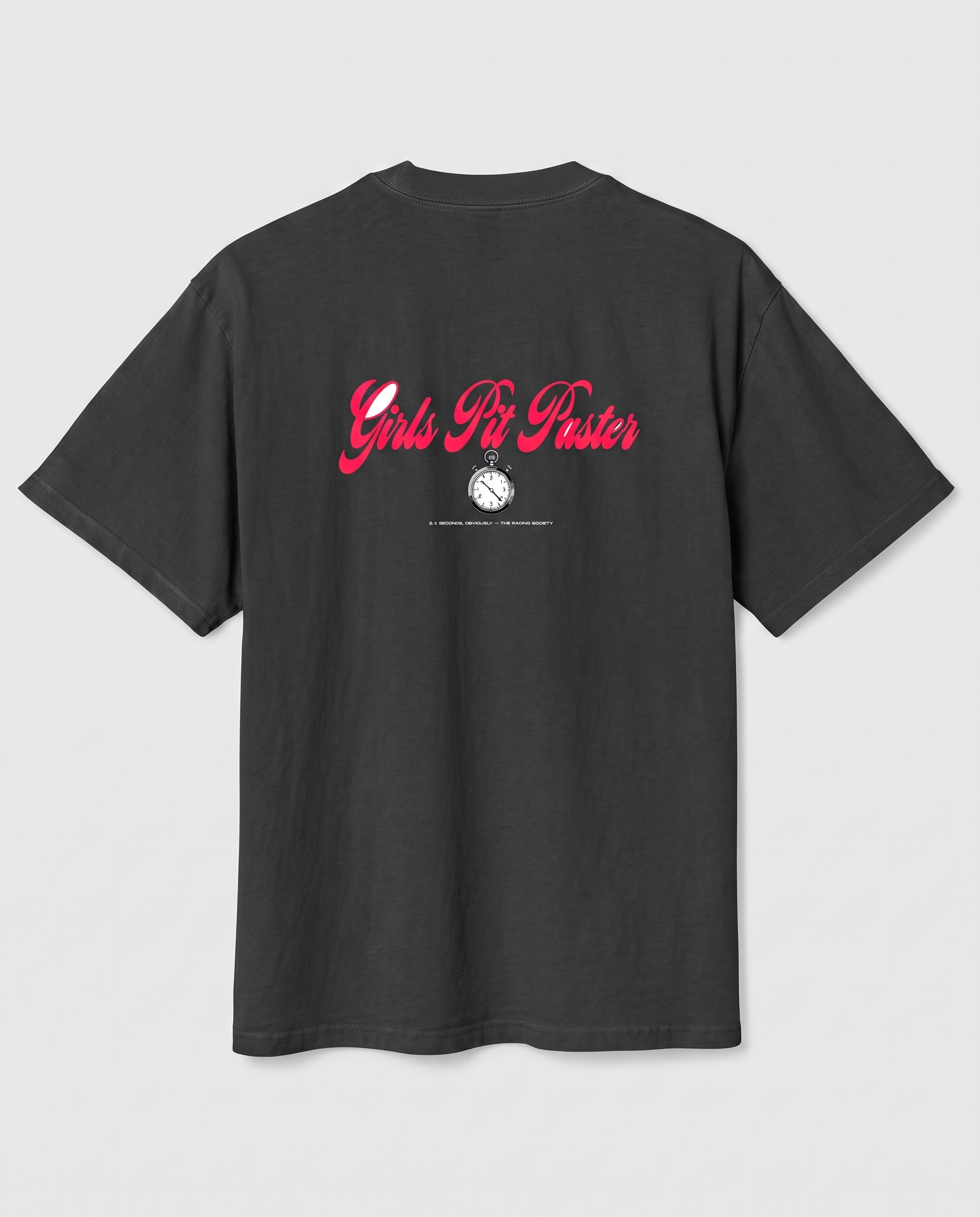Girls Pit Faster — back flat, Faded Black