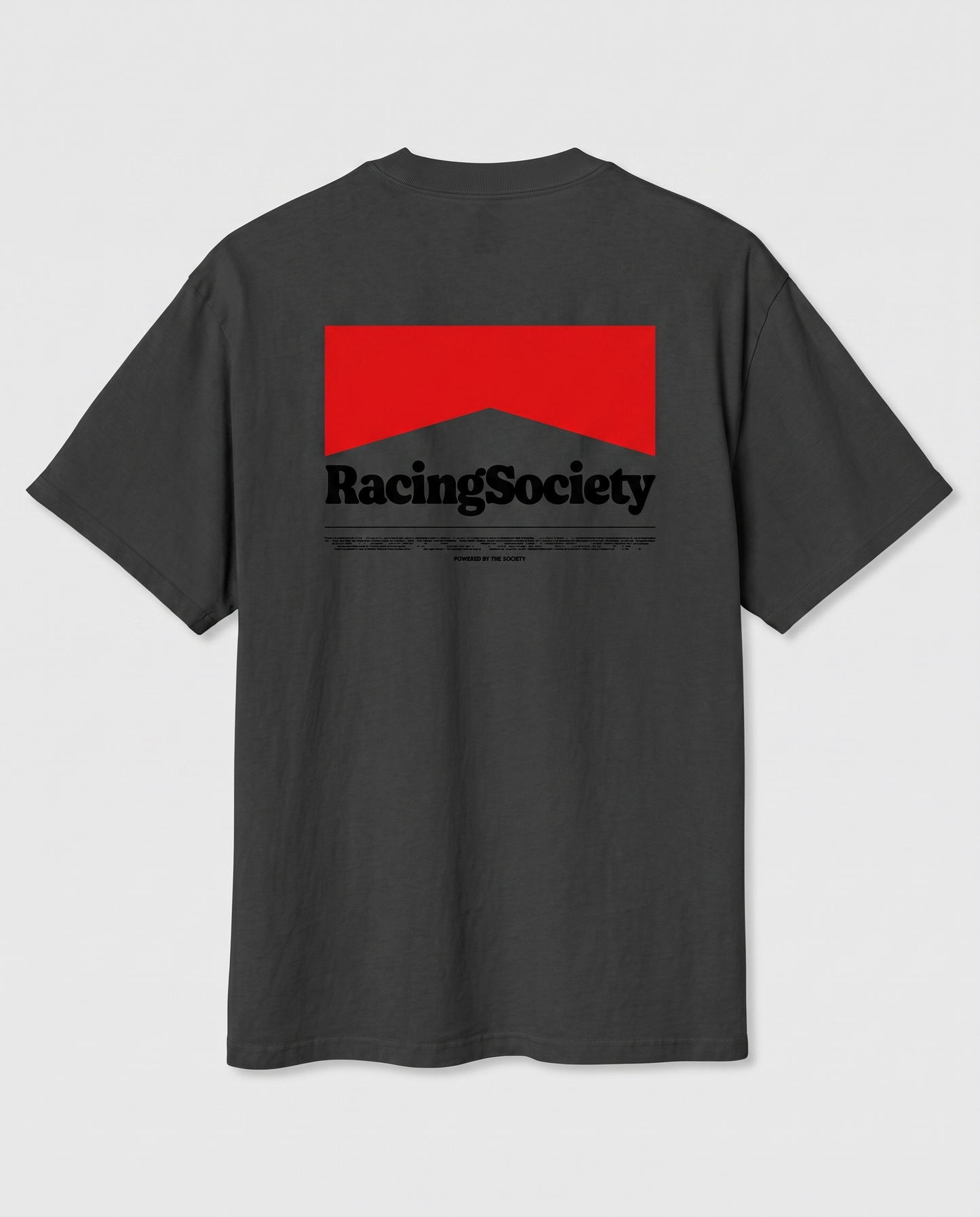 Racing Society Box Logo — back flat, Faded Black