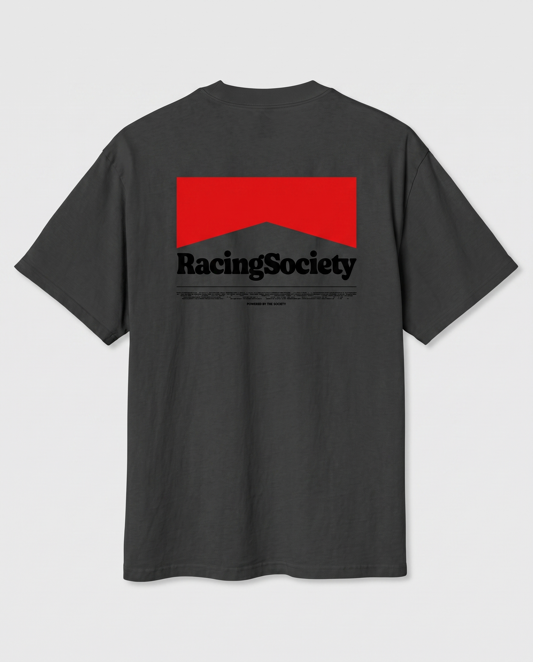 Racing Society Box Logo — back flat, Faded Black