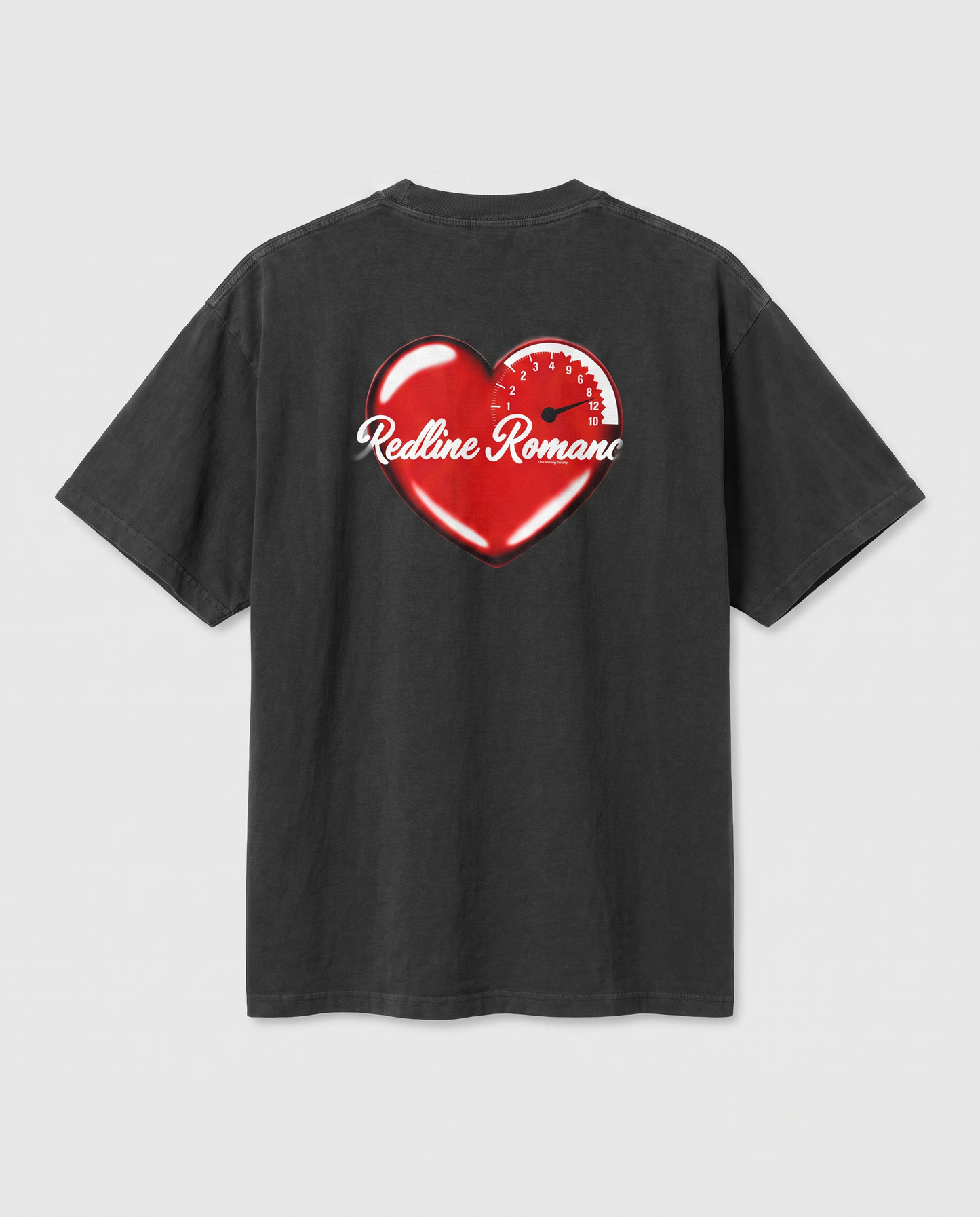 Redline Romance — back flat, Faded Black