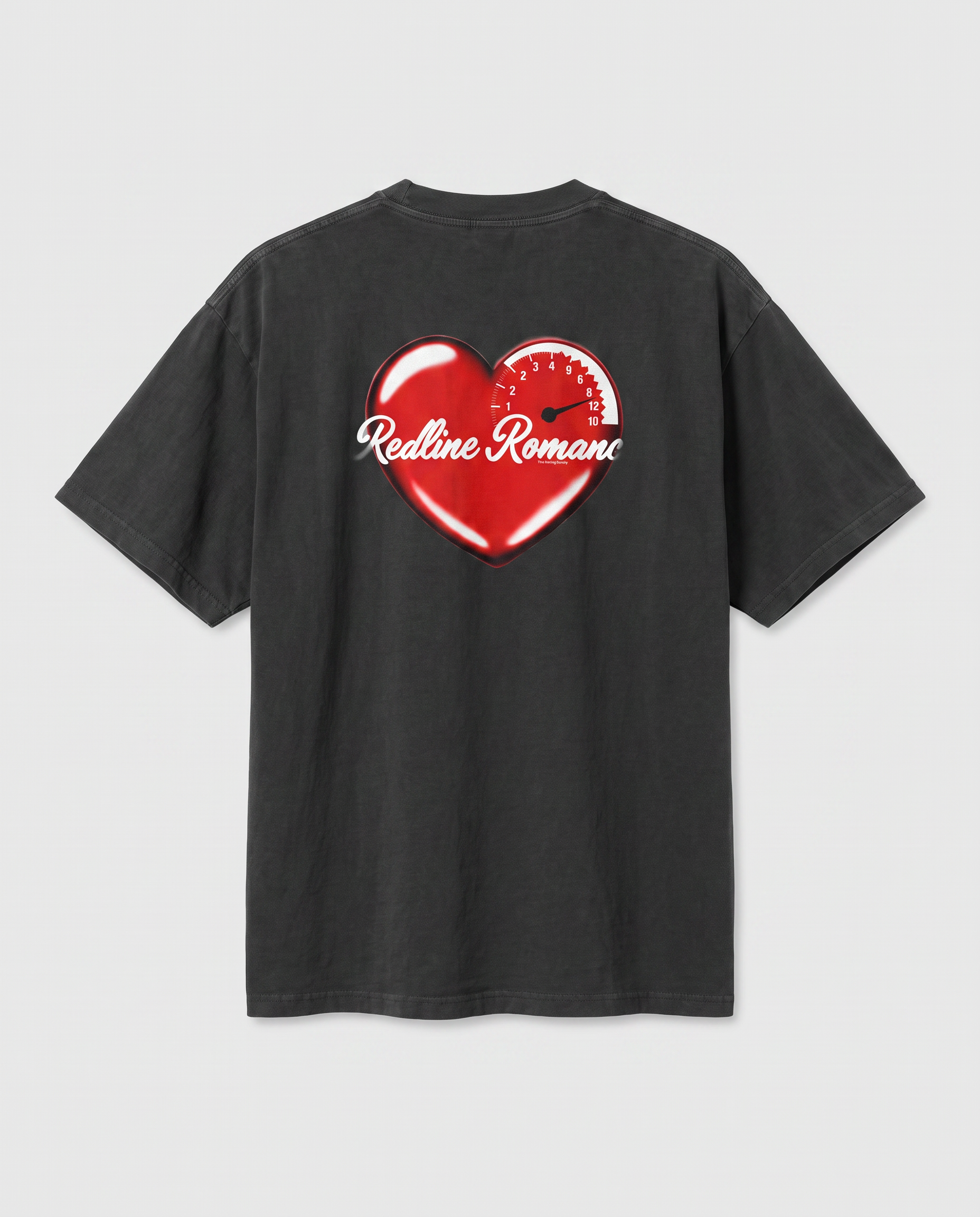 Redline Romance — back flat, Faded Black