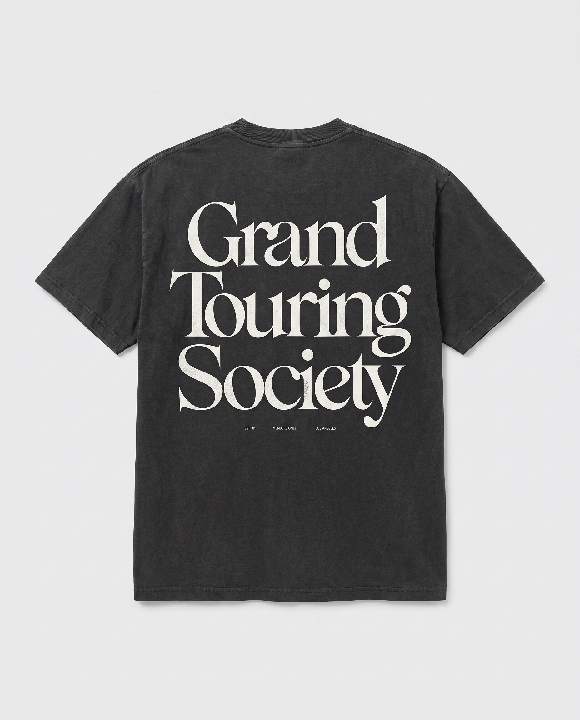 Grand Touring Society — back flat, Faded Black
