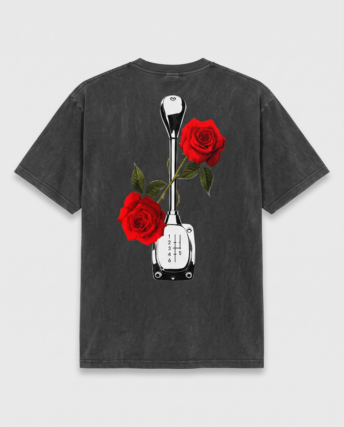 Roses & Redline — back flat, Faded Black
