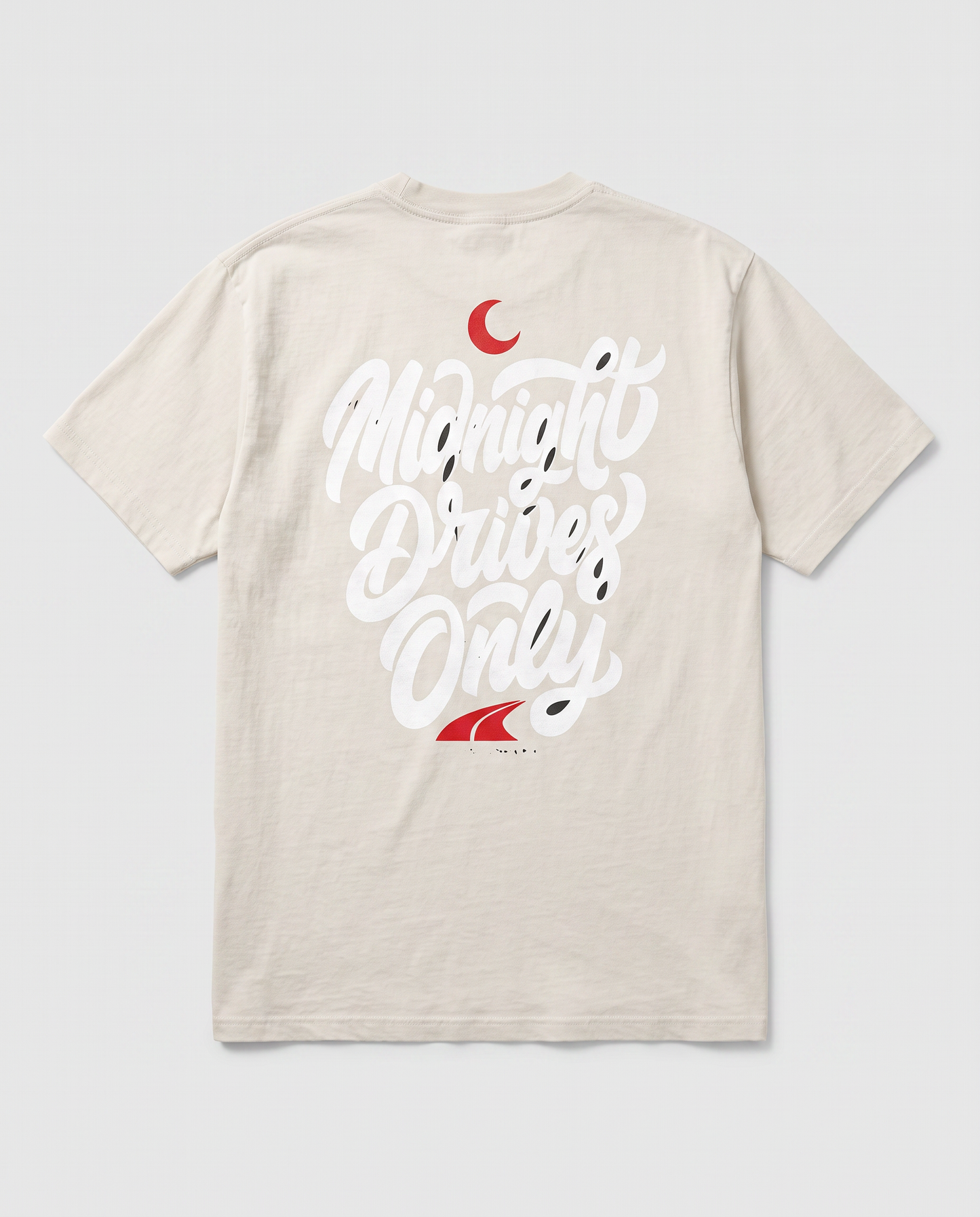 Midnight Drives Only — back flat, Faded Bone