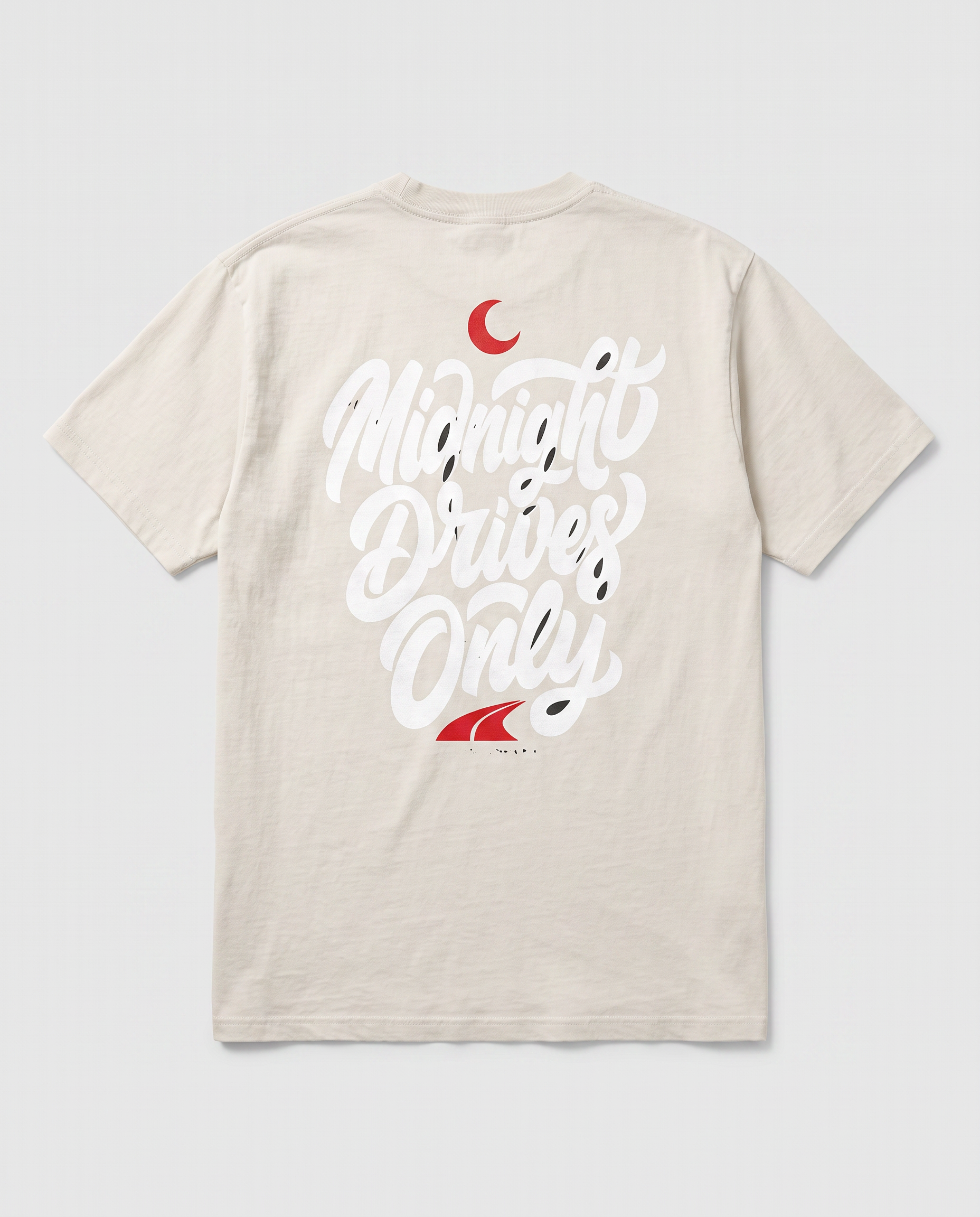 Midnight Drives Only — back flat, Faded Bone