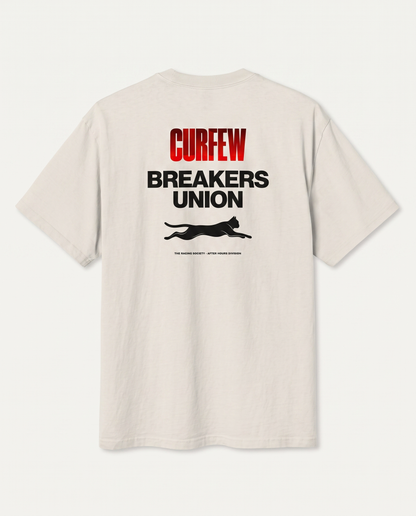 Curfew Breakers Union — back flat, Faded Bone