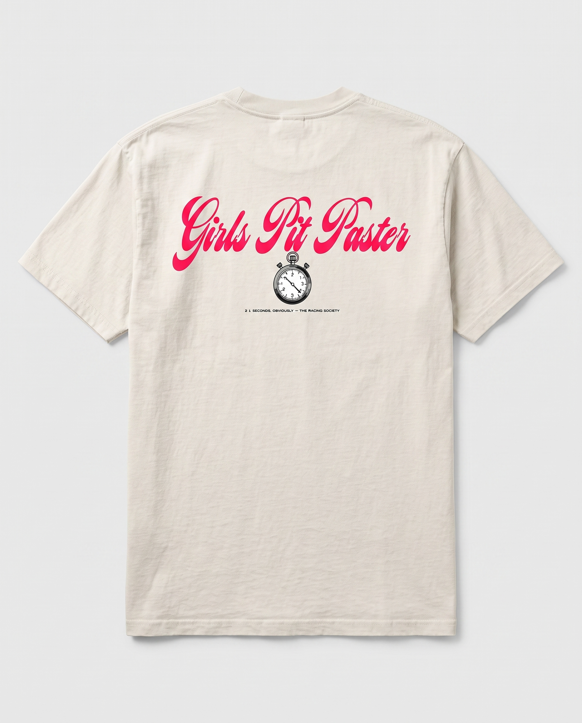 Girls Pit Faster — back flat, Faded Bone