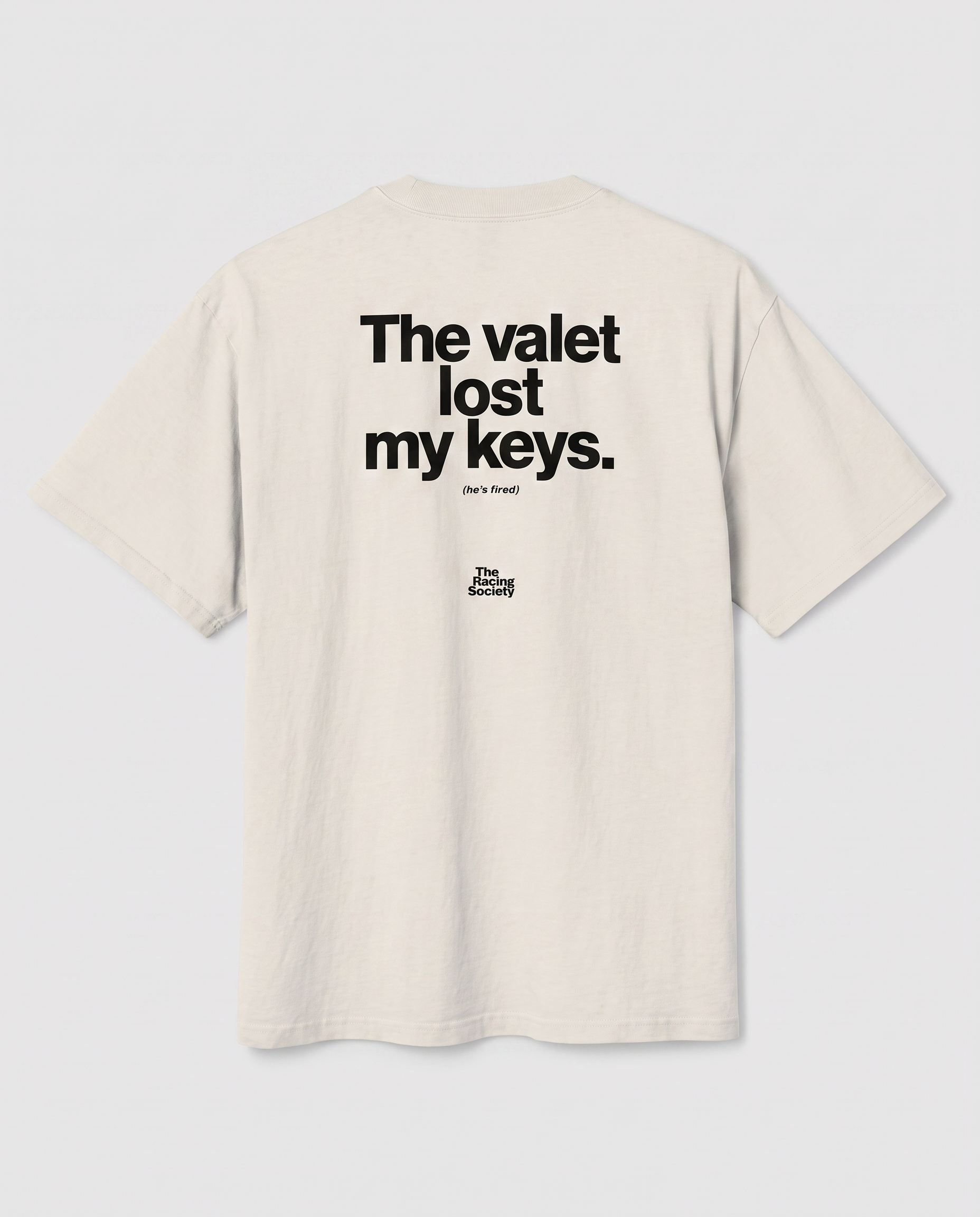 The Valet Lost My Keys — back flat, Faded Bone