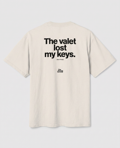 The Valet Lost My Keys — back flat, Faded Bone