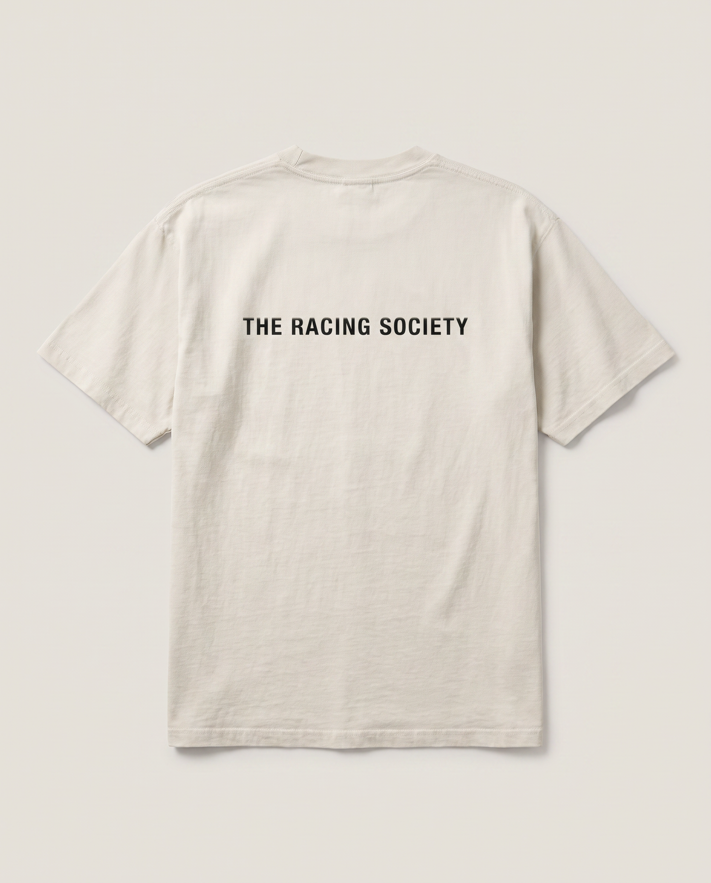 Racing Society Wordmark — back flat, Faded Bone