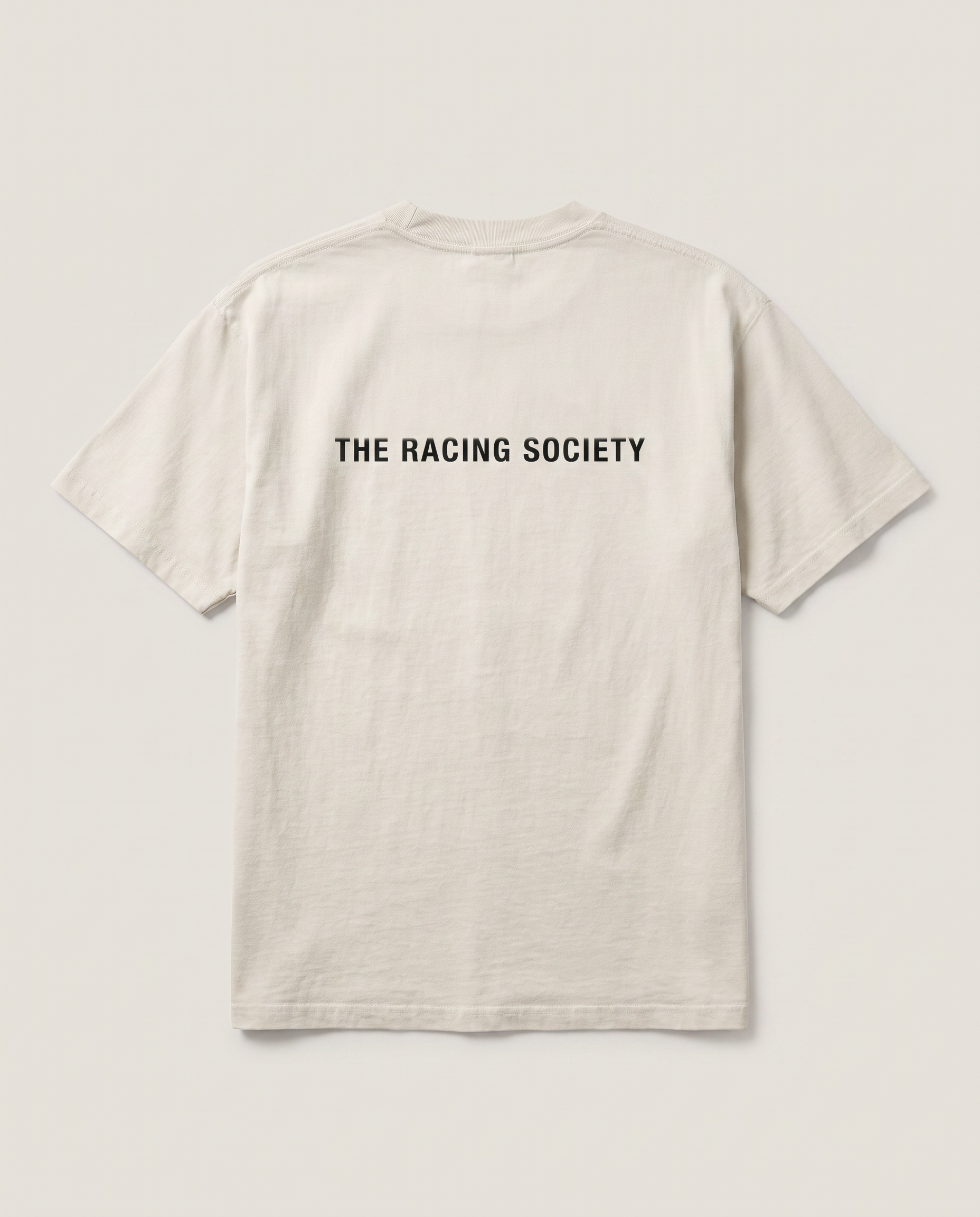 Racing Society Wordmark — back flat, Faded Bone