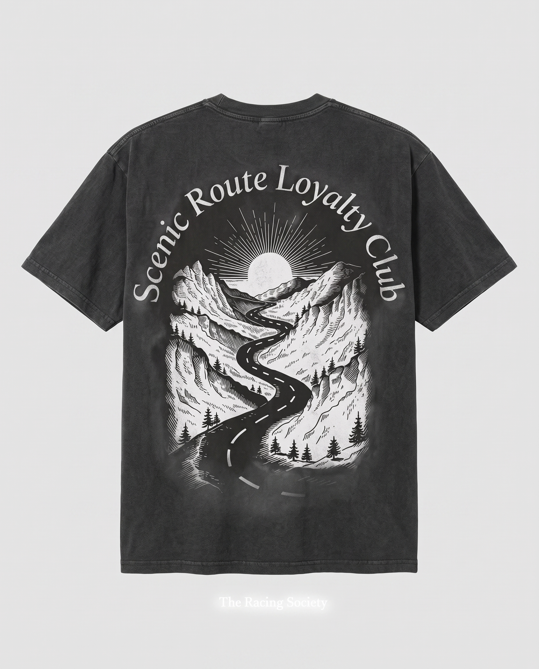 Scenic Route Loyalty Club — back flat, Faded Black