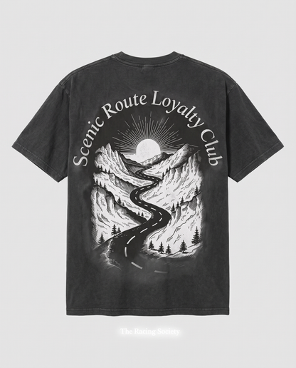 Scenic Route Loyalty Club — back flat, Faded Black