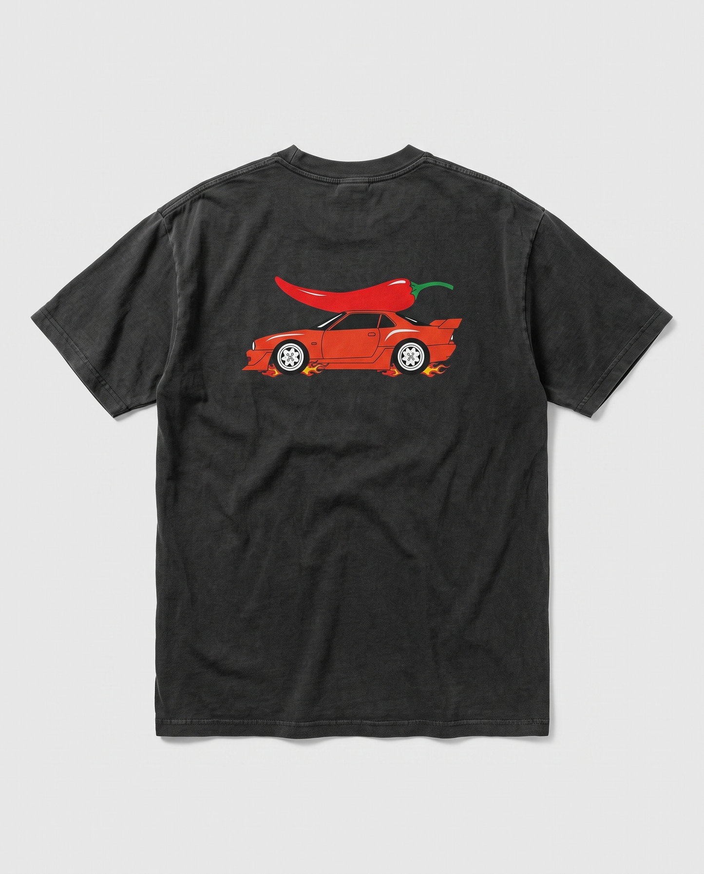 Too Hot To Handle — back flat, Faded Black
