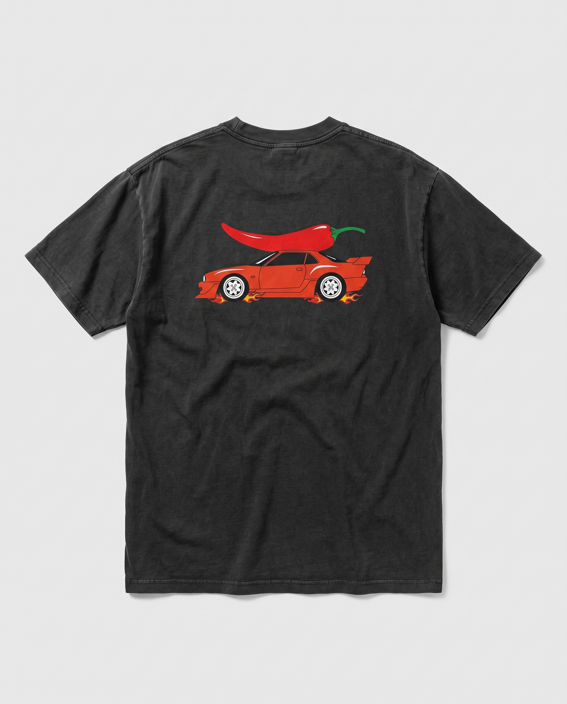 Too Hot To Handle — back flat, Faded Black