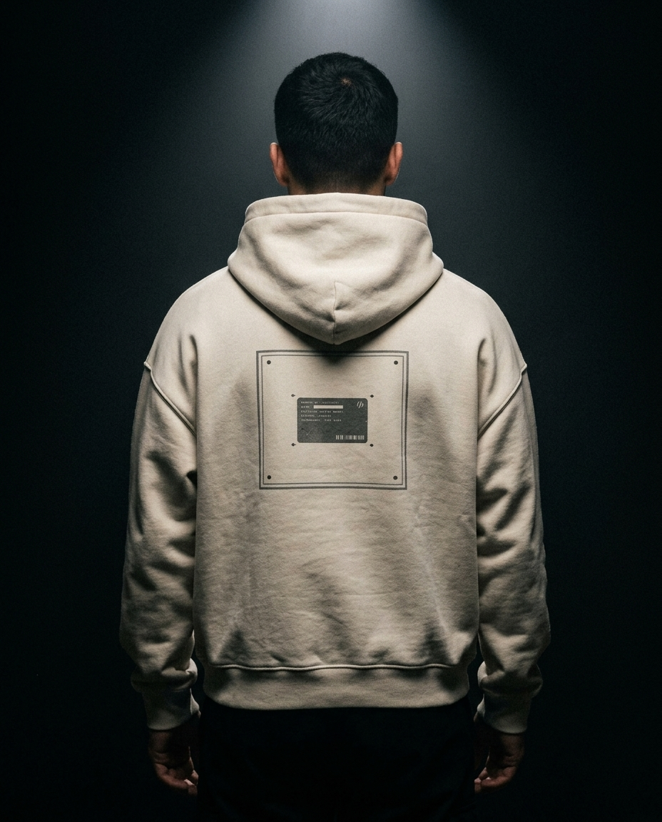 Members Recognize Members box hoodie — on-model back print, The Racing Society