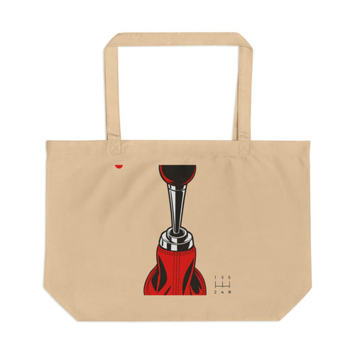 My Therapist Has Six Gears large eco tote bag — Oyster