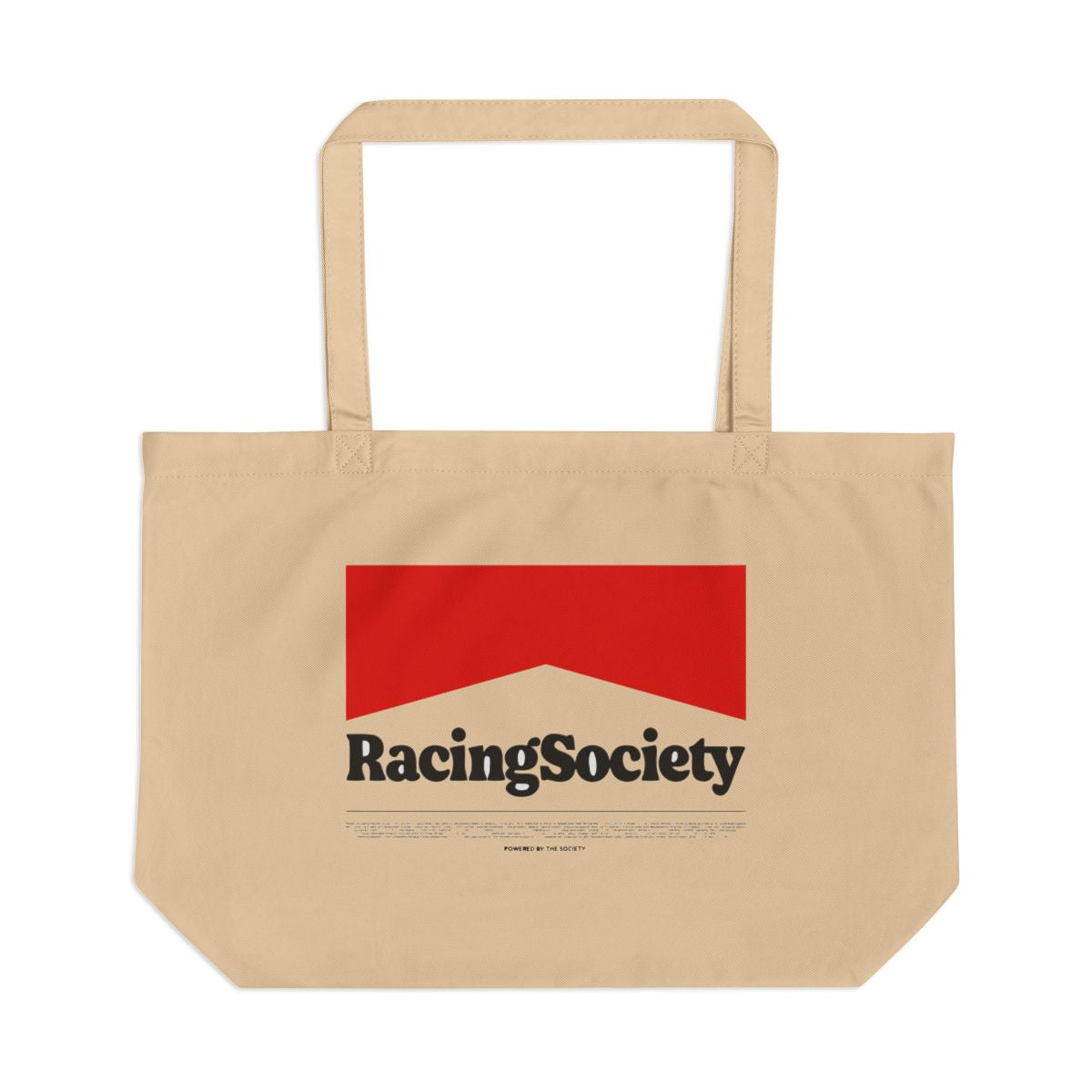 Racing Society Box Logo large eco tote bag — Oyster