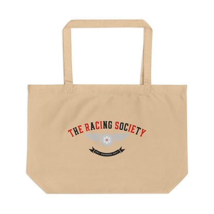 Racing Society Crest large eco tote bag — Oyster
