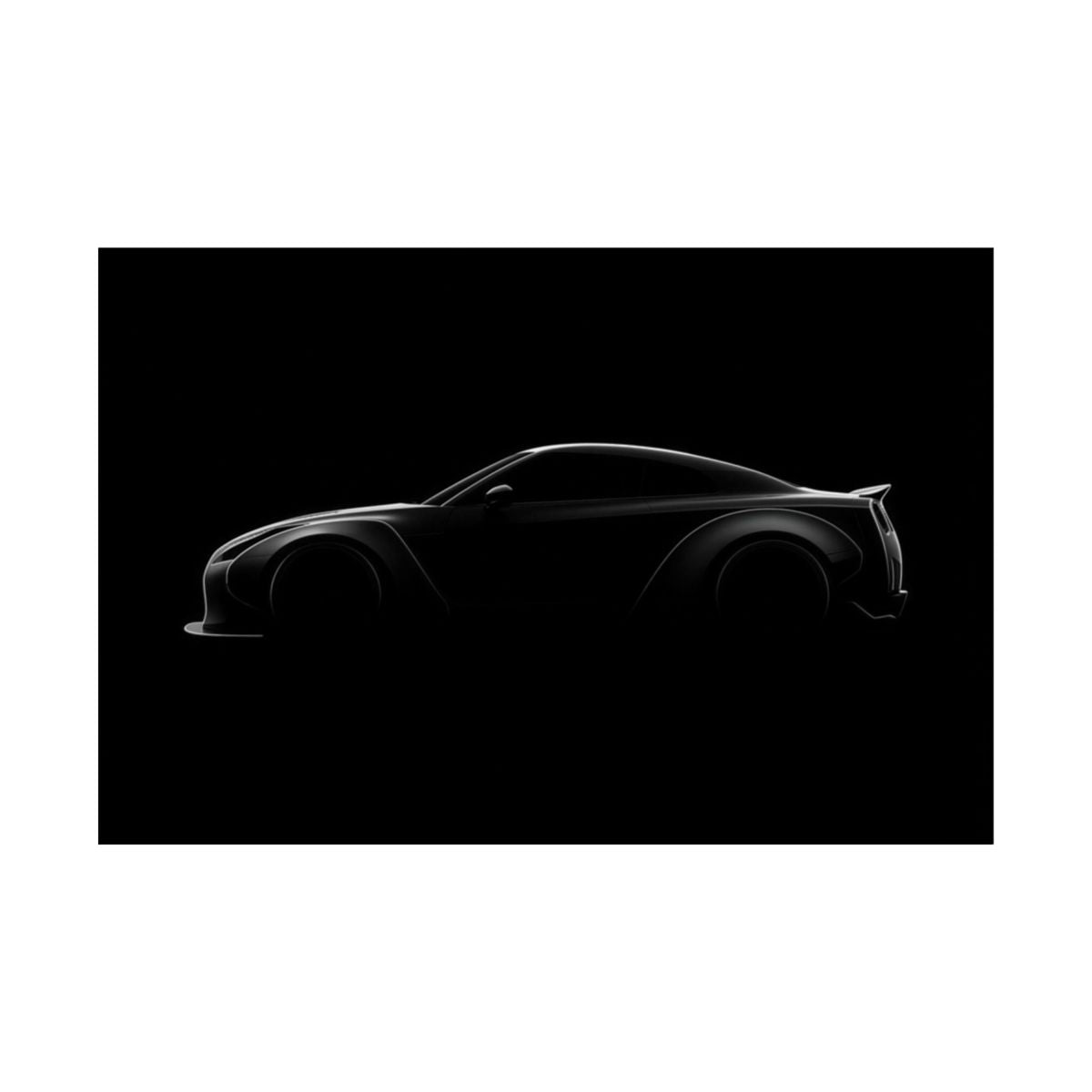Rim Light car poster — matte automotive wall art, flat