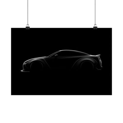Rim Light car poster — matte automotive wall art, hanging