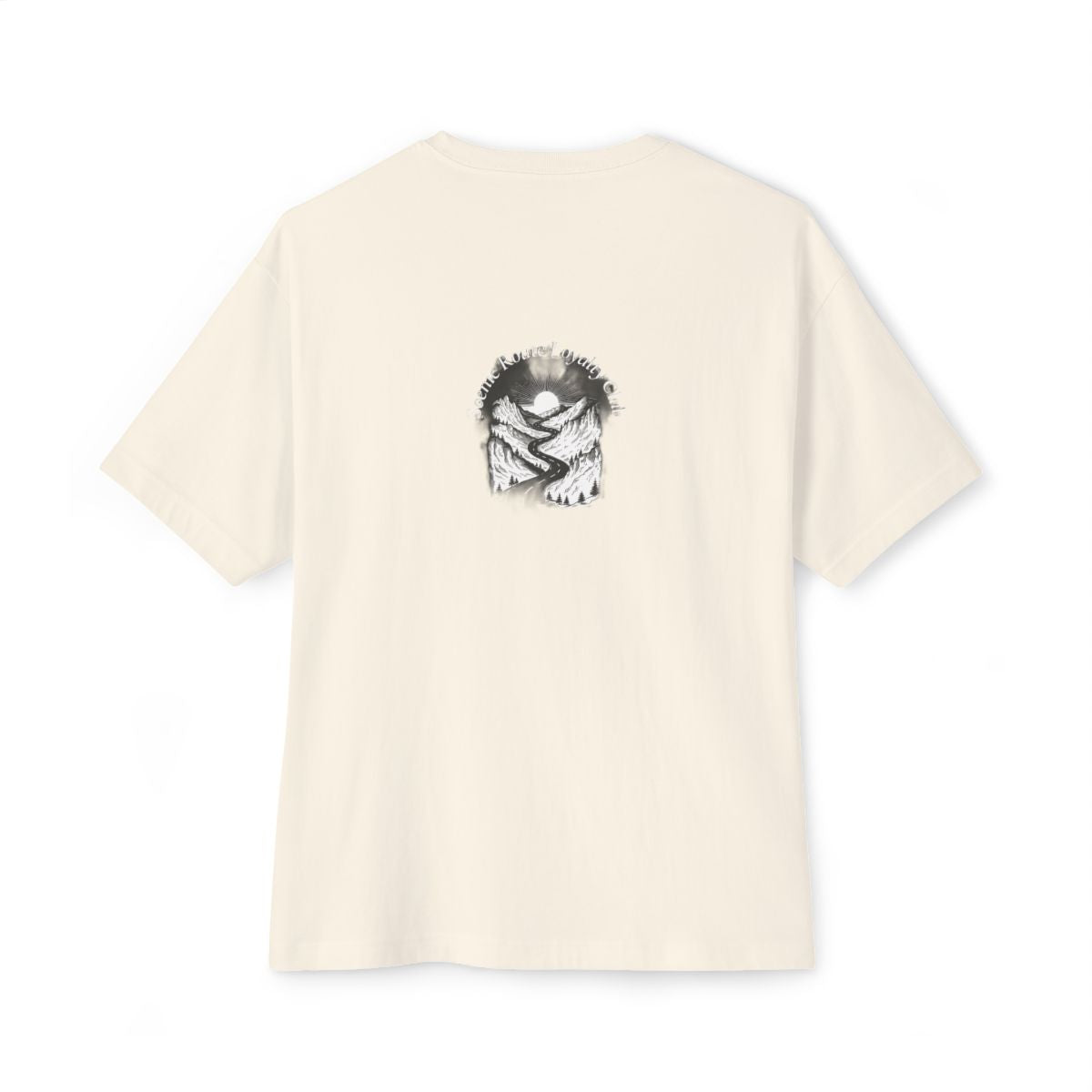 Scenic Route Loyalty Club oversized boxy tee — back print, Natural