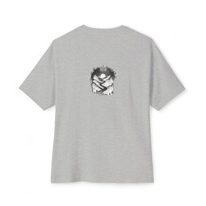 Scenic Route Loyalty Club oversized boxy tee — back print, Athletic Heather