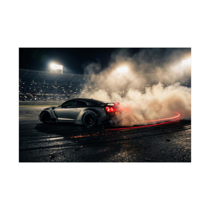 Slide car poster — matte automotive wall art, flat