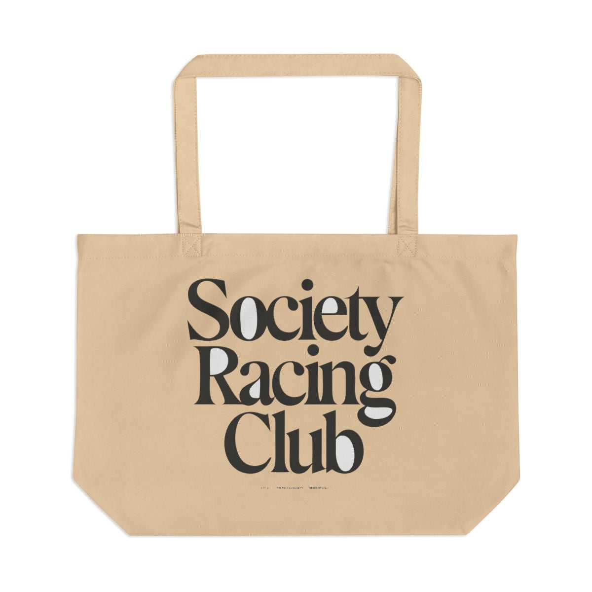 Society Racing Club large eco tote bag — Oyster