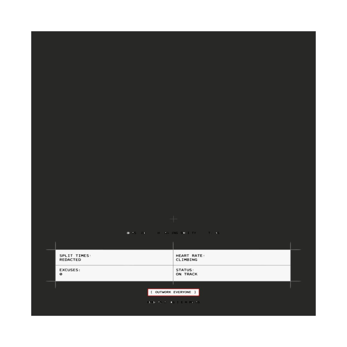 Split Times Redacted — art print in situ