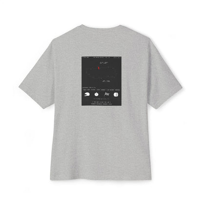 The Map Is Not The Lap oversized boxy tee — back print, Athletic Heather