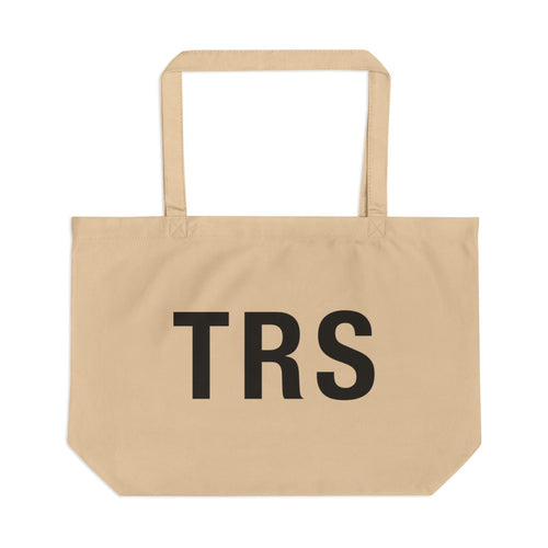TRS Monogram large eco tote bag — Oyster
