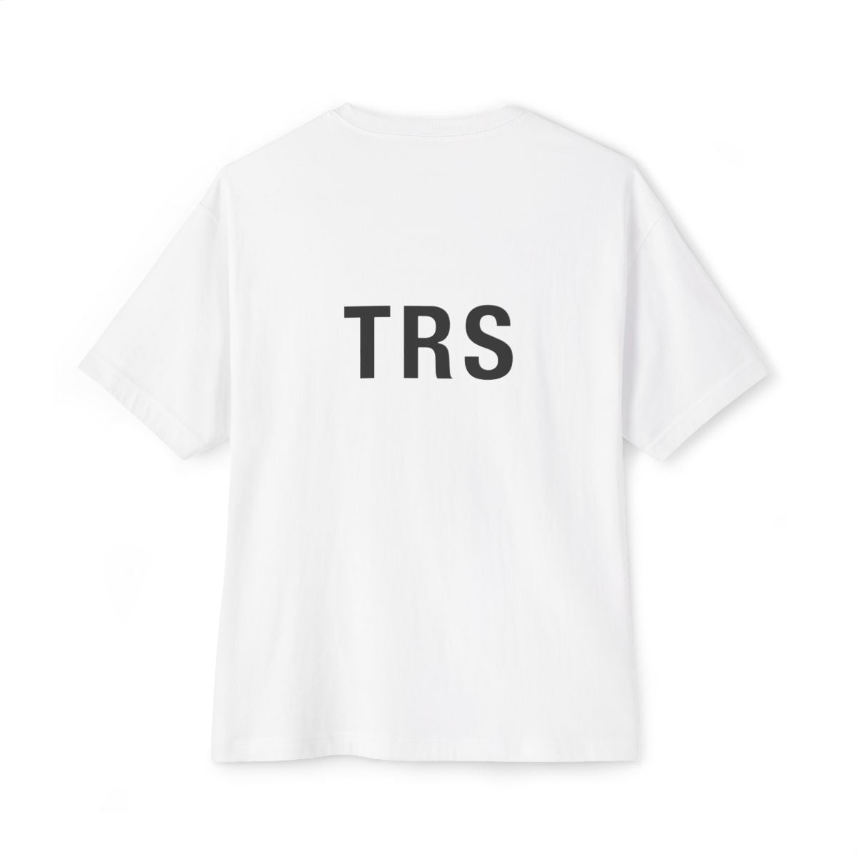TRS Monogram oversized boxy tee — back print, White