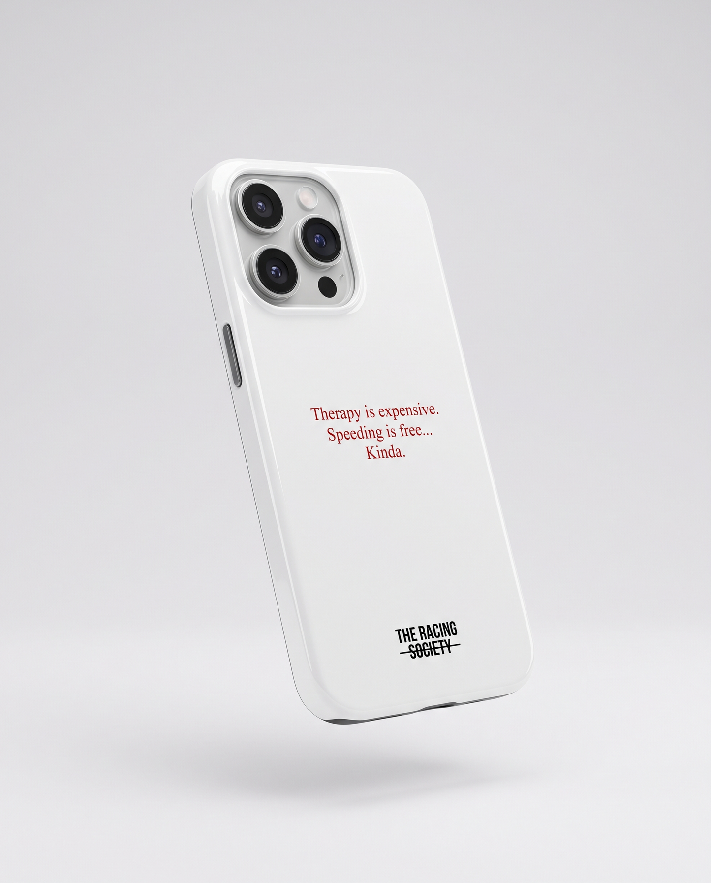 Therapy Is Expensive iPhone case hero shot — The Racing Society