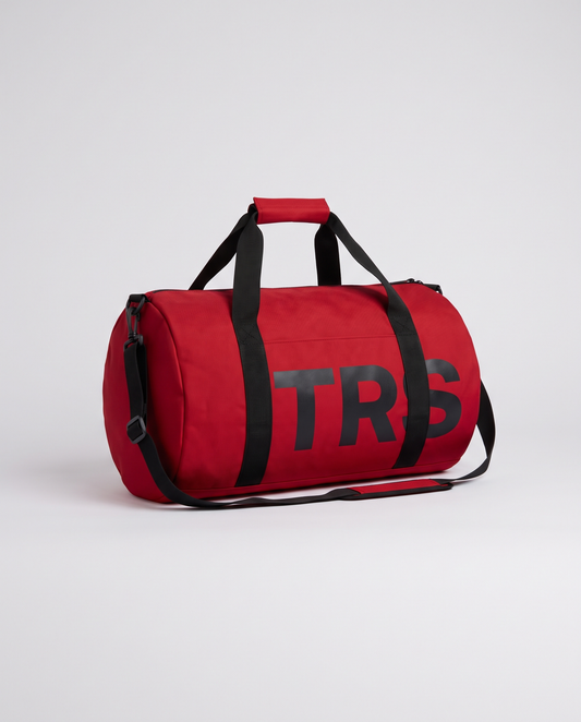 TRS Monogram duffle bag in racing red, official product photo