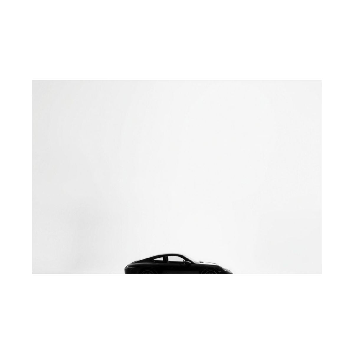 White Room car poster — matte automotive wall art, flat